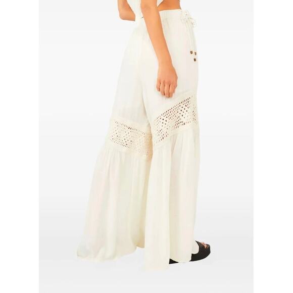 Free People drawstring-fastening crochet-insert trousers Size Small - Picture 2 of 3